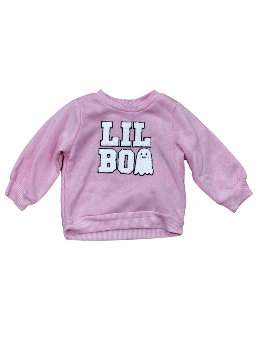 Lil Boo Pink Graphic Baby Girl Sweatshirt